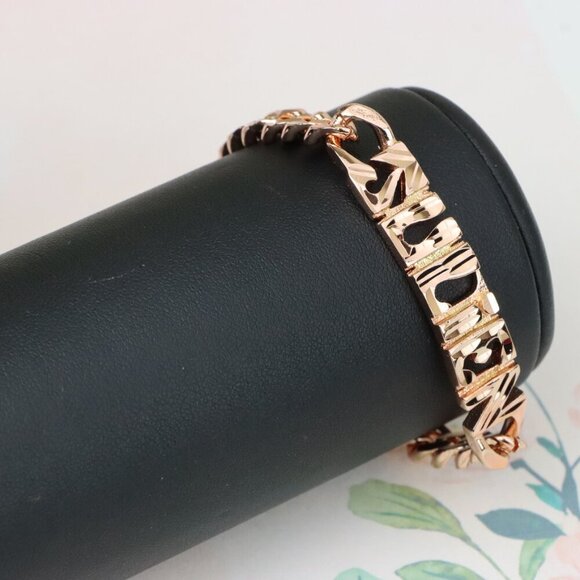"Rose Gold Designer Bracelet with ""Sudien"" Text Detailing, XPBL1155 - Picture 7 of 12
